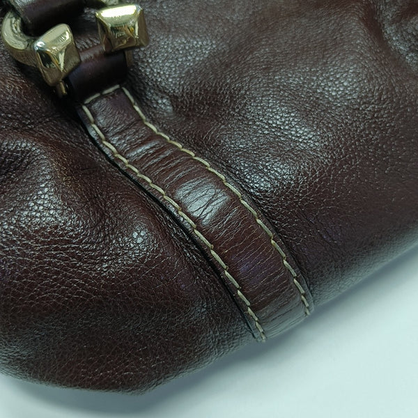 Calfskin Top Handle Bag Brown