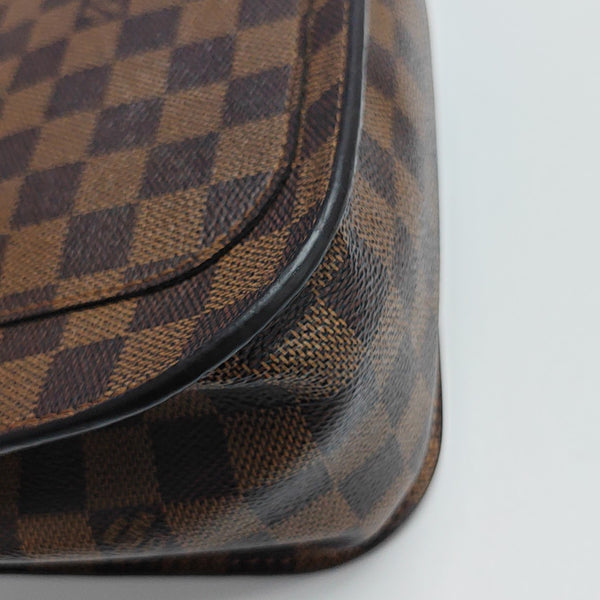 BEAUMARCHAIS Damier Ebene Coated Canvas Brown