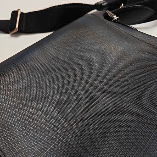 Coated Canvas Shoulder Bag Black