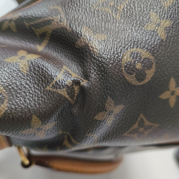 Monogram Coated Canvas Top Handle Bag Brown