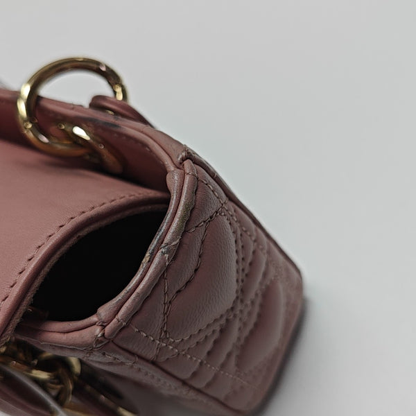 Lady D-Joy Super Mini Cannage Lambskin Pink