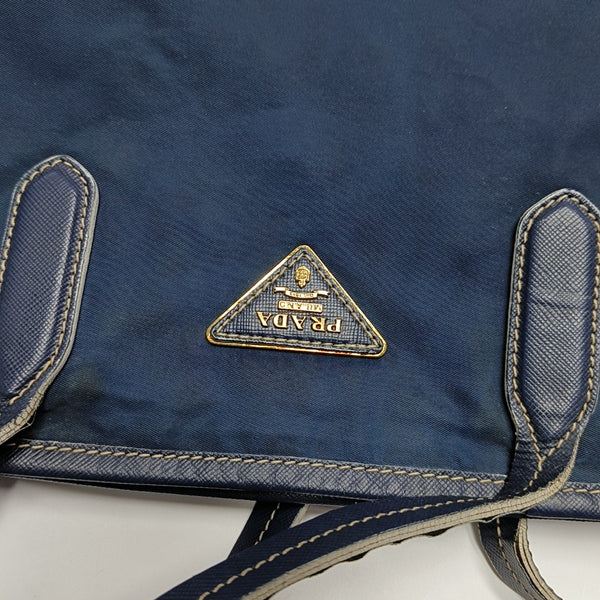 Vitello Phenix Tote Nylon Blue