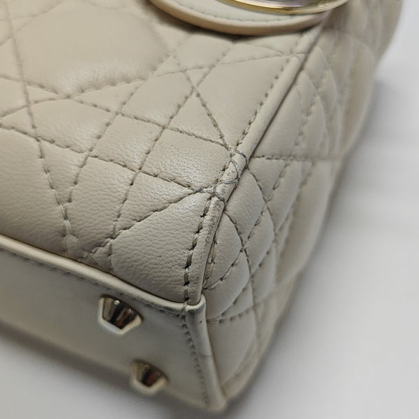 Lady Dior Mini Cannage Lambskin White