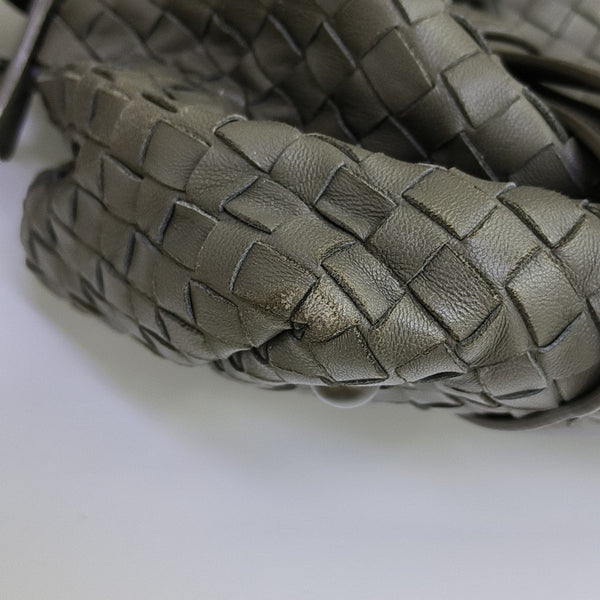 Lambskin Top Handle Bag Gray