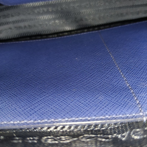 Galleria Large Saffiano Calfskin Blue
