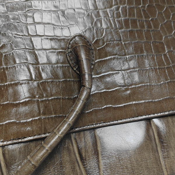 Calfskin Shoulder Bag Brown
