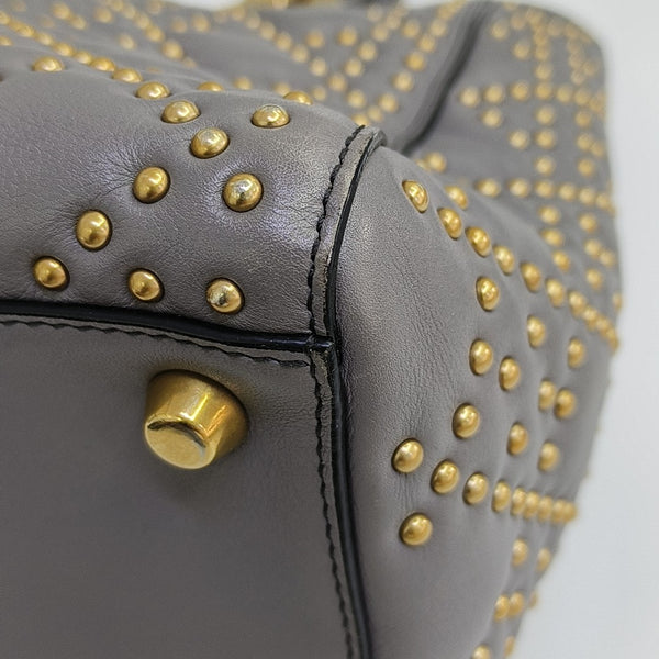 Lady Dior Medium Cannage Lambskin Gray