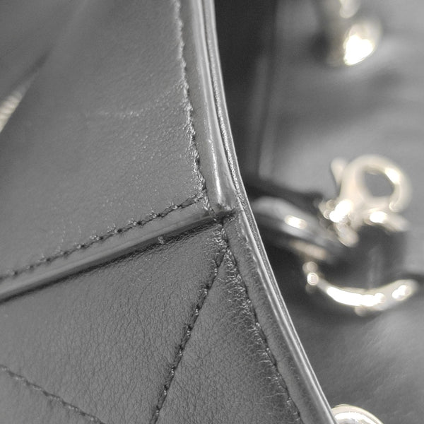 Quilted Calfskin Bucket Bag Black