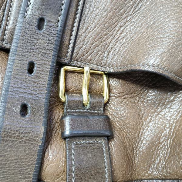 Calfskin Shoulder Bag Brown