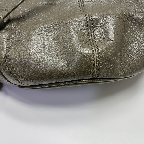 Pompon Bag Lambskin Gray