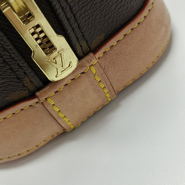 ALMA BB Monogram Coated Canvas Brown