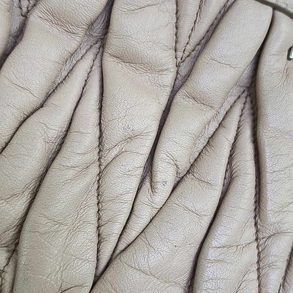 Lambskin Shoulder Bag Brown