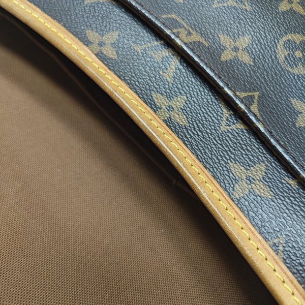 SOLOGNE PM Monogram Coated Canvas Brown