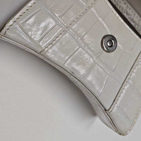 Hourglass Mini Calfskin White