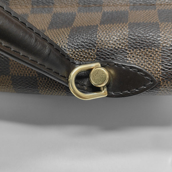 BERGAMO MM Damier Ebene Coated Canvas Brown