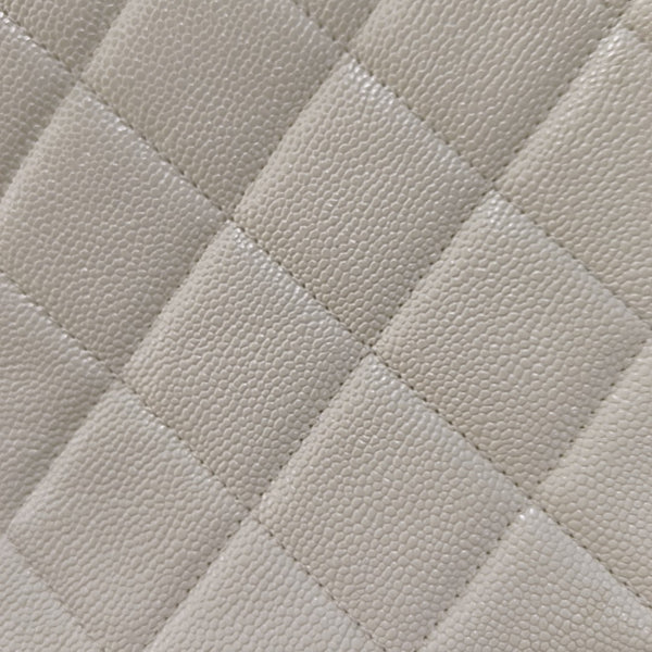 WOC Quilted Grained Calfskin White