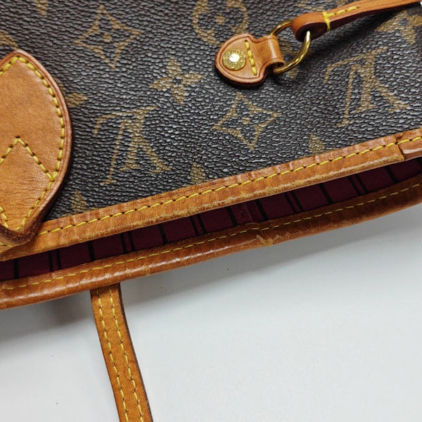 NEVERFULL MM Monogram Coated Canvas Brown