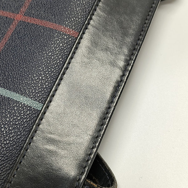 Coated Canvas Shoulder Bag Blue