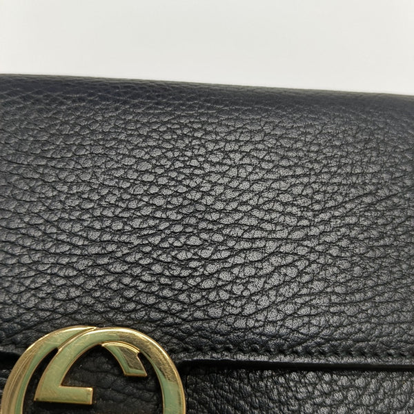 Interlocking G Small Calfskin Black