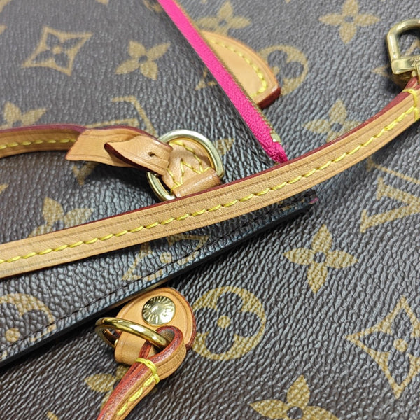 NEVERFULL MM Monogram Coated Canvas Brown