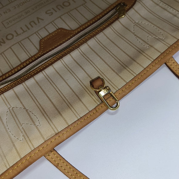 NEVERFULL MM Damier Azur Coated Canvas Beige