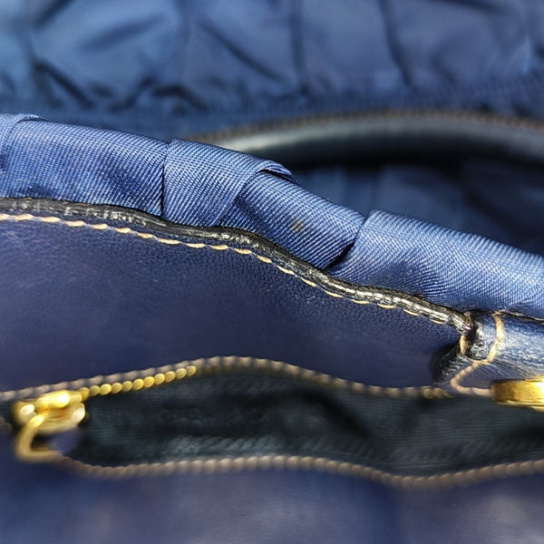 Gaufre Quilted Nylon Blue