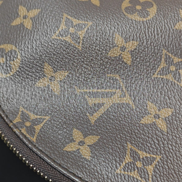 Monogram Coated Canvas Backpack Brown