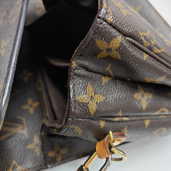 MÉTIS MM Monogram Coated Canvas Brown