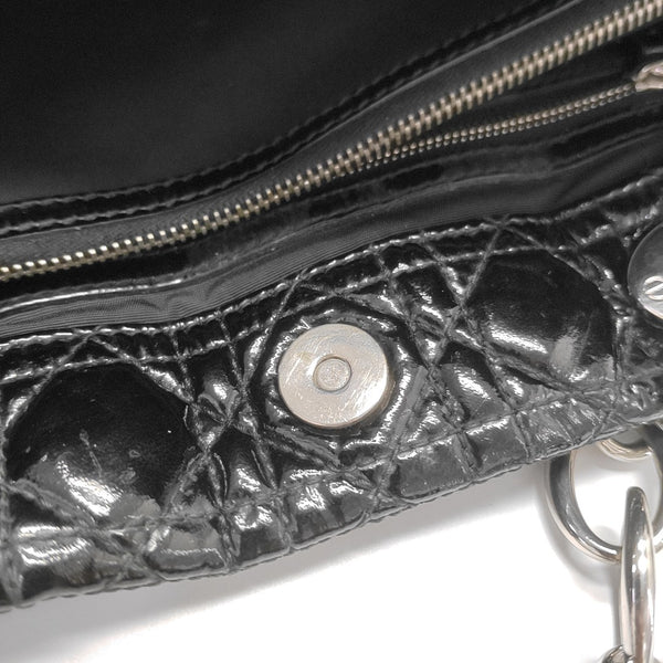 Dior Soft Cannage Patent Leather Black