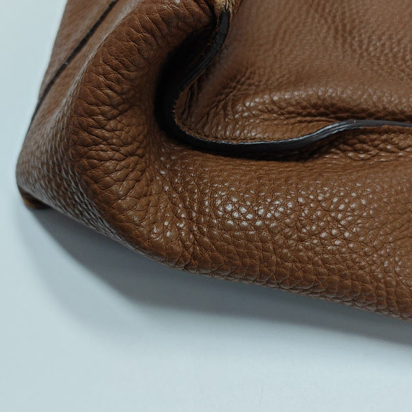 Calfskin Shoulder Bag Brown