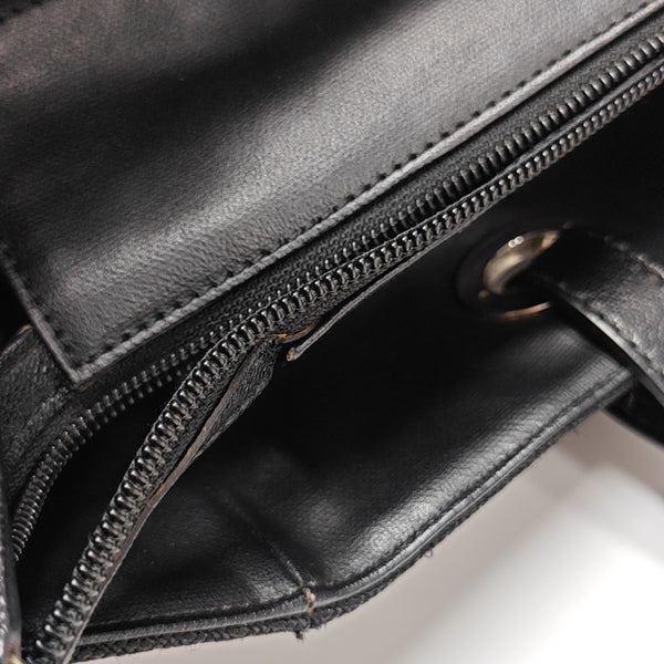 PARIS BIARRITZ Large Quilted Coated Canvas Black