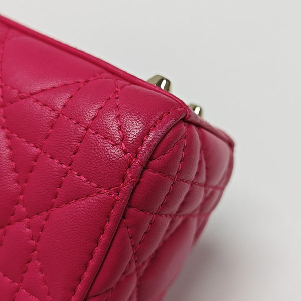 Lady Dior Mini Cannage Lambskin Red