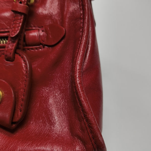 Calfskin Shoulder Bag Red