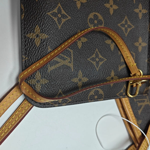 NEVERFULL MM Monogram Coated Canvas Brown