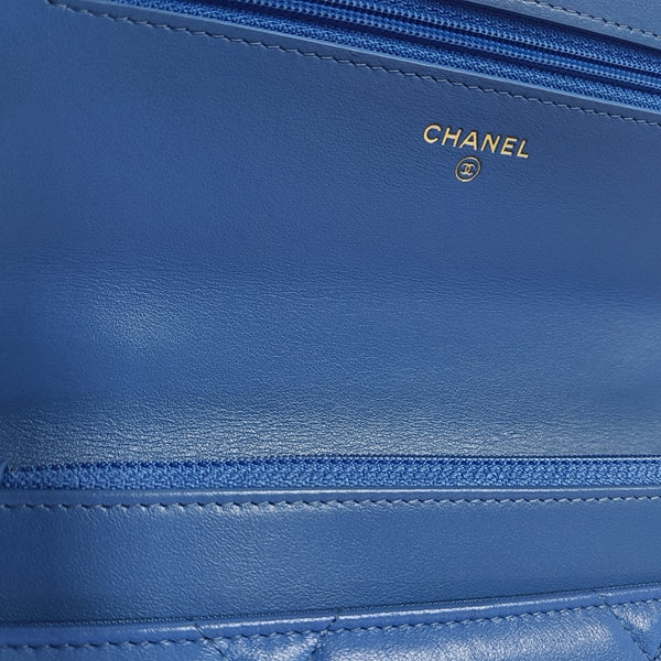 CHANEL 19 WOC Quilted Lambskin Blue