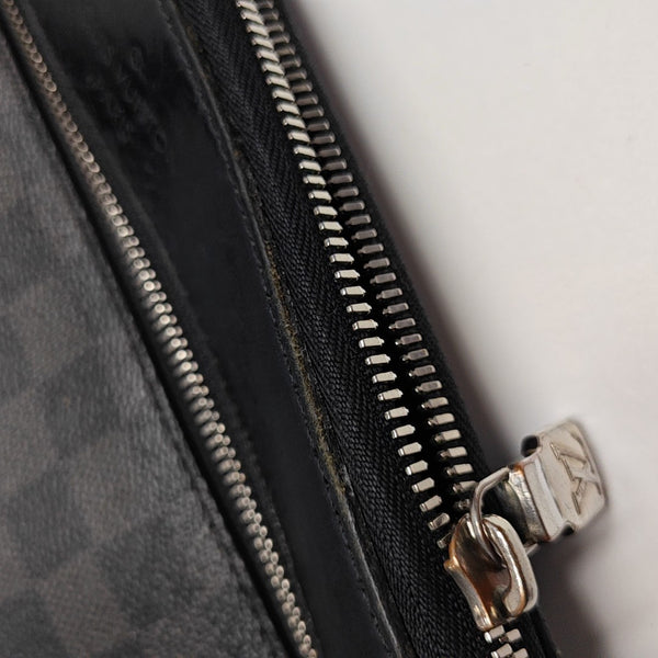 Damier Graphite Coated Canvas Crossbody Bag Gray