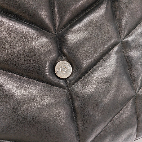 LOULOU Medium Quilted Lambskin Black
