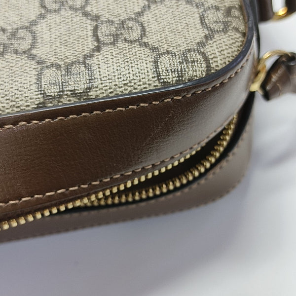 Horsebit 1955 Small Coated Canvas Beige