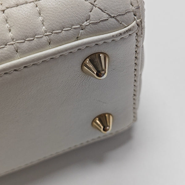 Lady Dior Small Cannage Lambskin White