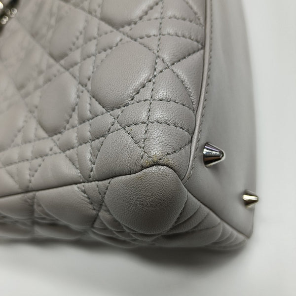 Lady Dior Medium Cannage Lambskin Gray