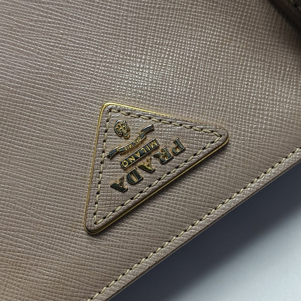 Galleria Medium Saffiano Calfskin Beige