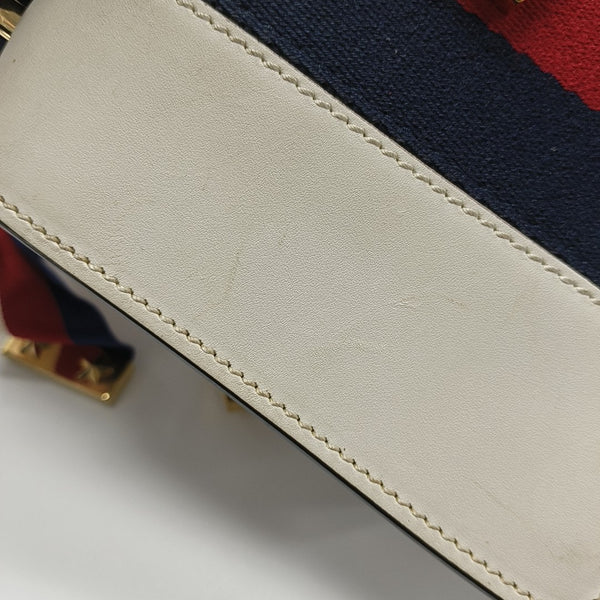 Authenticated pre-owned Sylvie Mini Calfskin White - Shoulder Bag at Looply