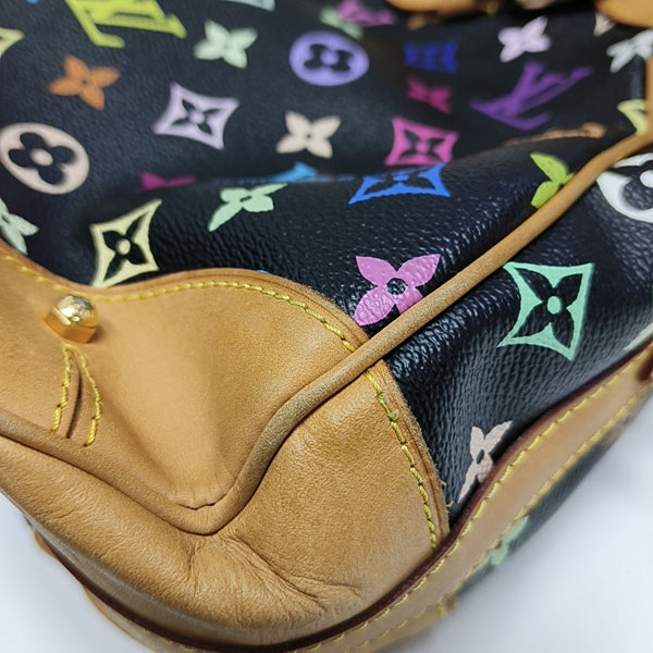 GRETA Monogram Coated Canvas Black