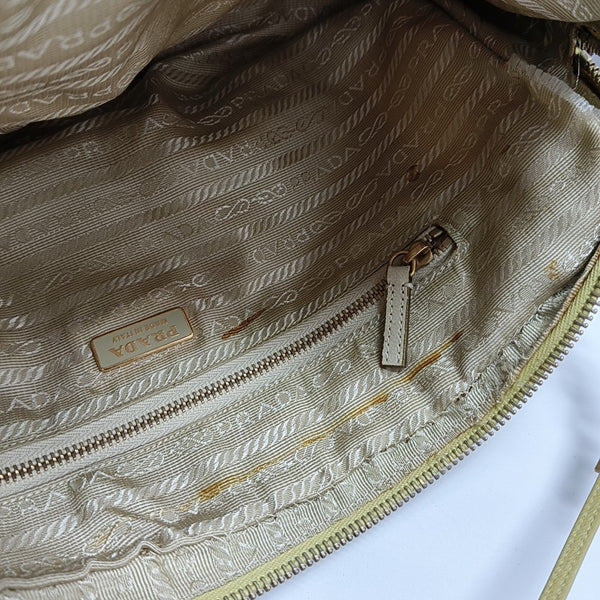 Nylon Top Handle Bag Yellow