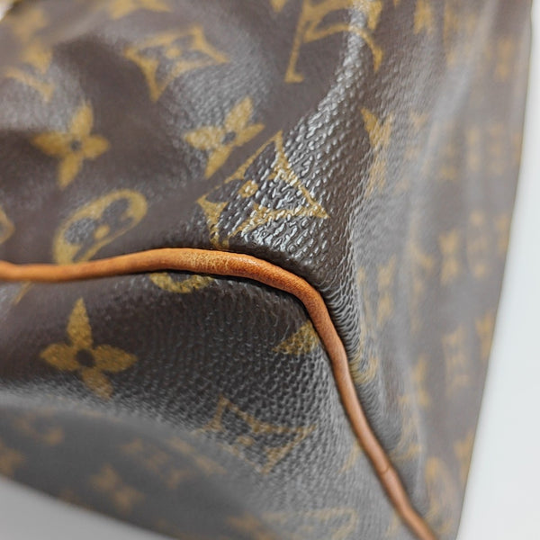 SPEEDY 25 Monogram Coated Canvas Brown