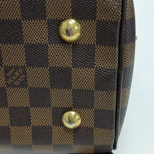 DUOMO Damier Ebene Coated Canvas Brown