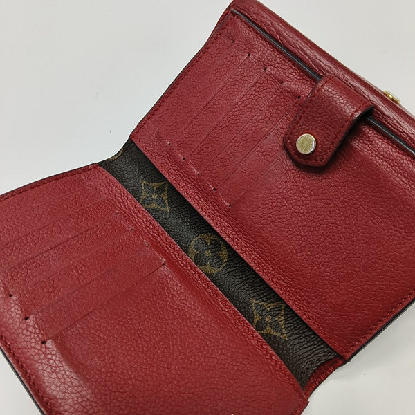 MARIE LOU Monogram Coated Canvas Brown Wallet