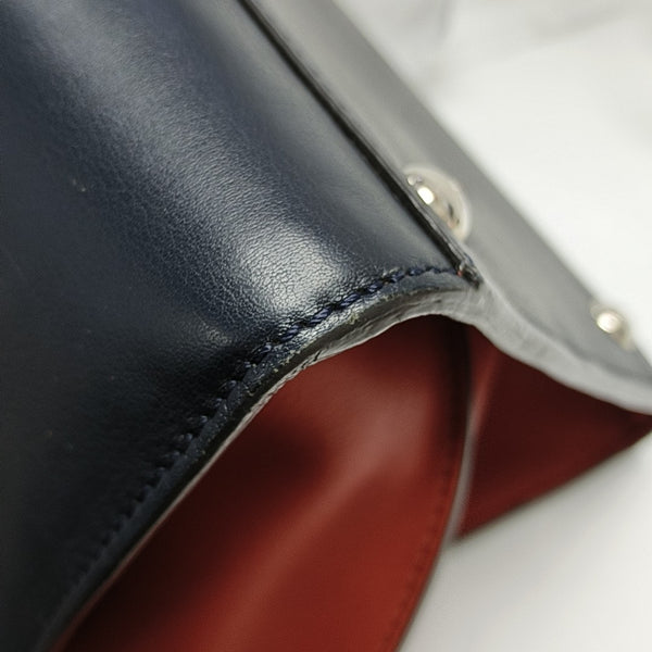 Calfskin Top Handle Bag Blue