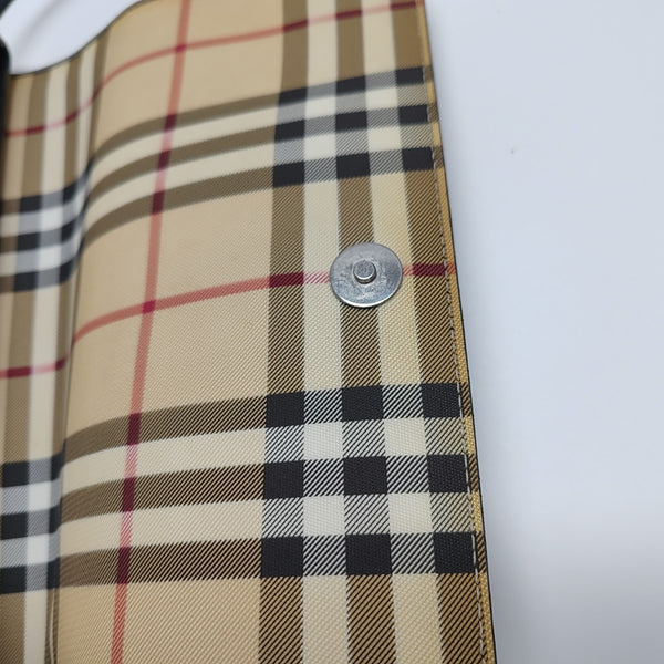 Coated Canvas Shoulder Bag Brown
