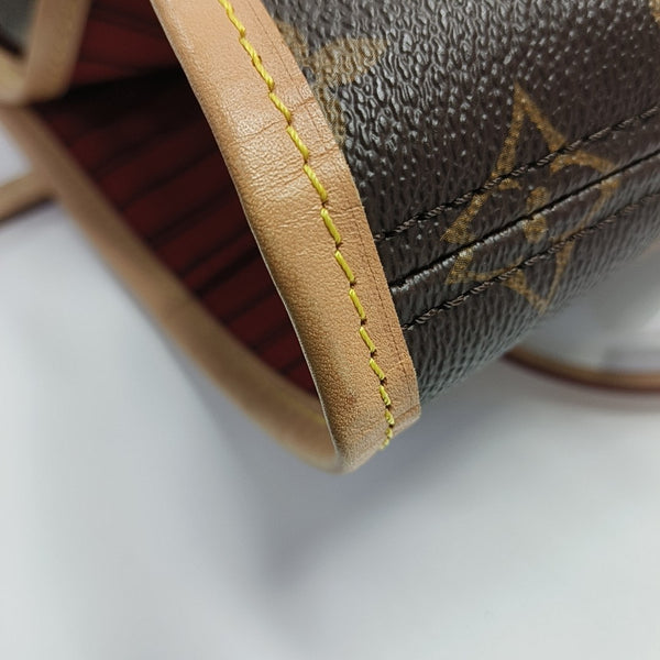 NEVERFULL MM Monogram Coated Canvas Brown
